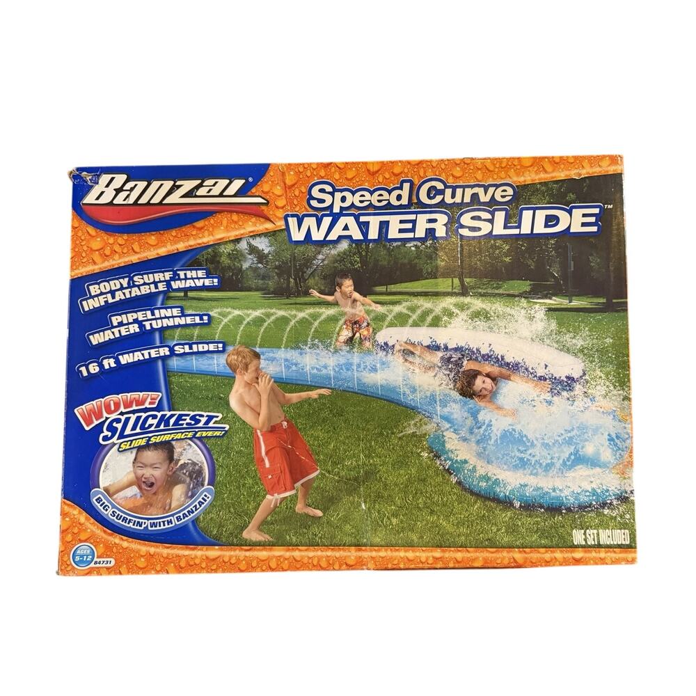 Banzai Speed Curve Water Slide Ages 5 Plus Summer Time Fun Water Body SurfHotNew